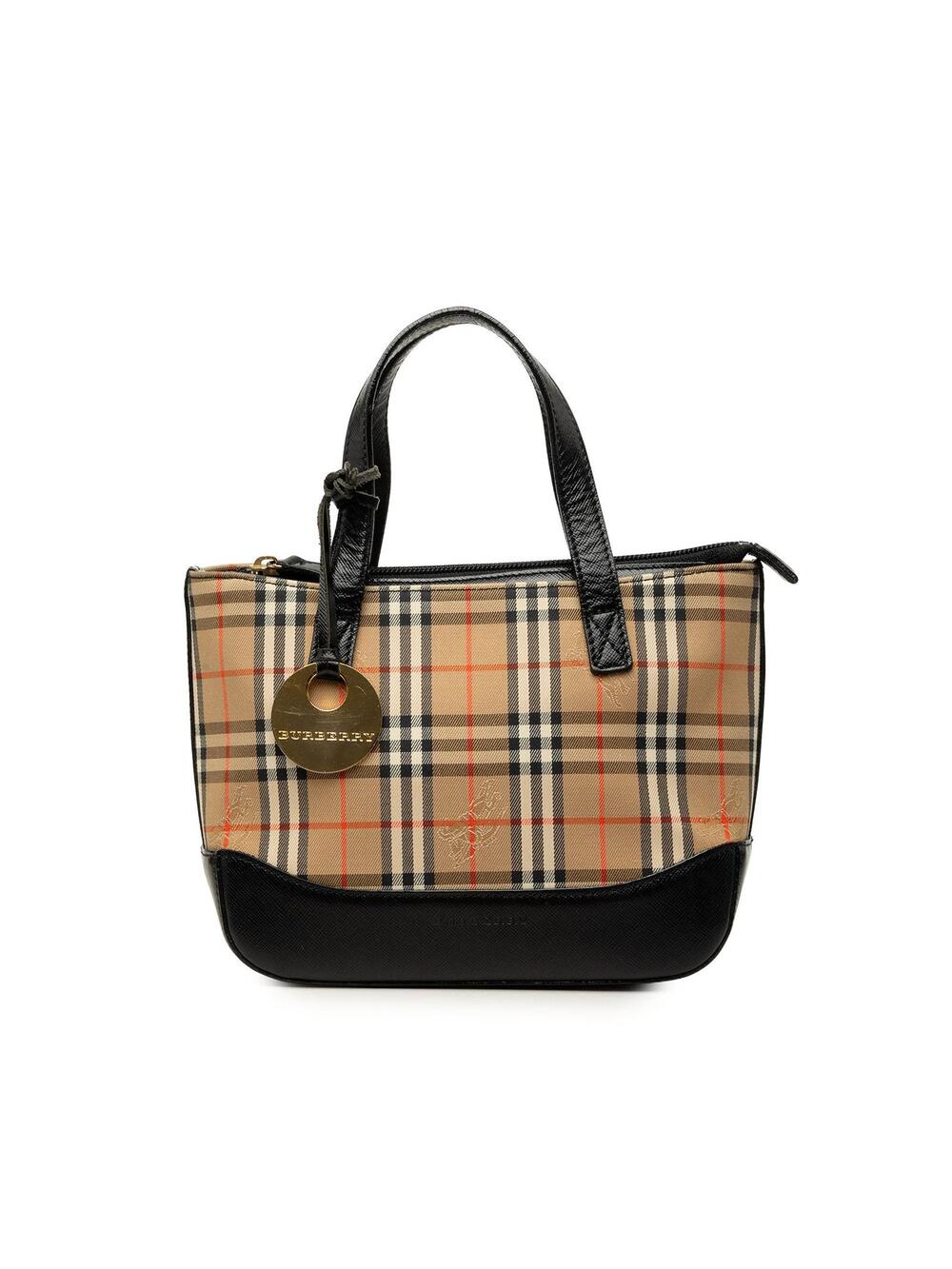 Burberry Haymarket Check Canvas Handbag #360381B42B